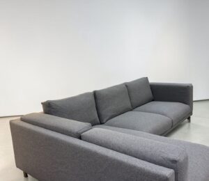 Corner Sofa by Comfortly Grey with removable pillow