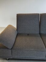 Corner Sofa Dark grey with adjustable seat cushions and armrests