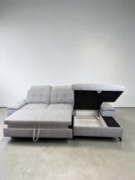 Corner Sofa Grey with sleep function and storage space - Image 5