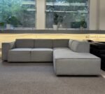 Corner Sofa Light grey with electro bed function – Occasion sofa for sale at SofaLab