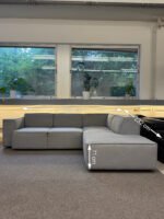 Corner Sofa Light grey with electro bed function – Occasion sofa for sale at SofaLab