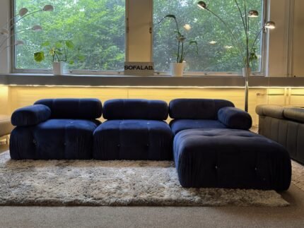 Modular sofa navy blue, new condition – Occasion sofa for sale at SofaLab