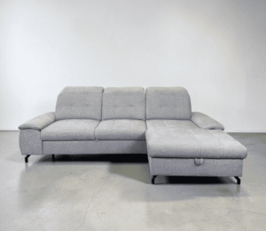 Corner Sofa Grey with sleeping function and storage space – Occasion sofa for sale at SofaLab