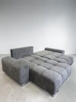 Corner Sofa British gray with sleep function and storage space
