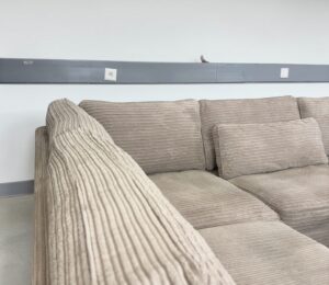 Johan Jakob Pfister Corner Sofa Grand made of cord fabric beige – Occasion sofa buy at SofaLab