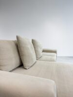 Beiges Corner Sofa With bed function and storage space