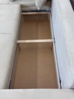Beiges Corner Sofa With bed function and storage space