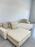 Beiges Corner Sofa With bed function and storage space