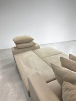 Beiges Corner Sofa With bed function and storage space