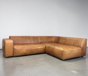Bullfrog Corner Sofa Terracotta Real Leather Waxed Vintage 1980s #852 – Buy Occasion Sofa at SofaLab