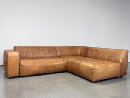 Bullfrog Corner Sofa Terracotta Real Leather Waxed Vintage 1980s #852 – Buy Occasion Sofa at SofaLab