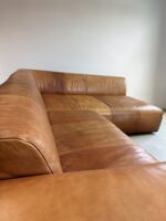 Bullfrog Ecksofa Terracotta Echtleder gewachst Vintage 1980er #852 – Bild 4