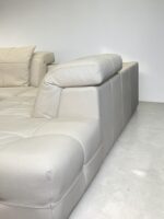 Natuzzi Corner Sofa Leather cream – picture 8
