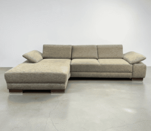 Ultsch upholstered furniture Corner Sofa Beige silver with adjustable armrests – buy Occasion sofa at SofaLab