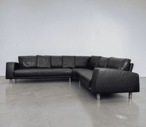 Corner Sofa Three Points of Black Nappaleder – Buy Occasion Sofa at SofaLab