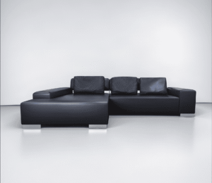 Ewald Schillig Corner Sofa made of black nappalder with bed function – buy Occasion sofa at SofaLab