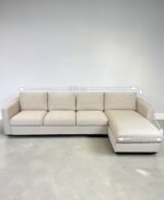 Ecksofa aus beige Stoff mit abnehmbaren Kissen - Image 8
