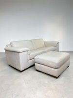 Natuzzi Brivido Sofagarnitur, echtes Nappaleder, Creme - Image 9