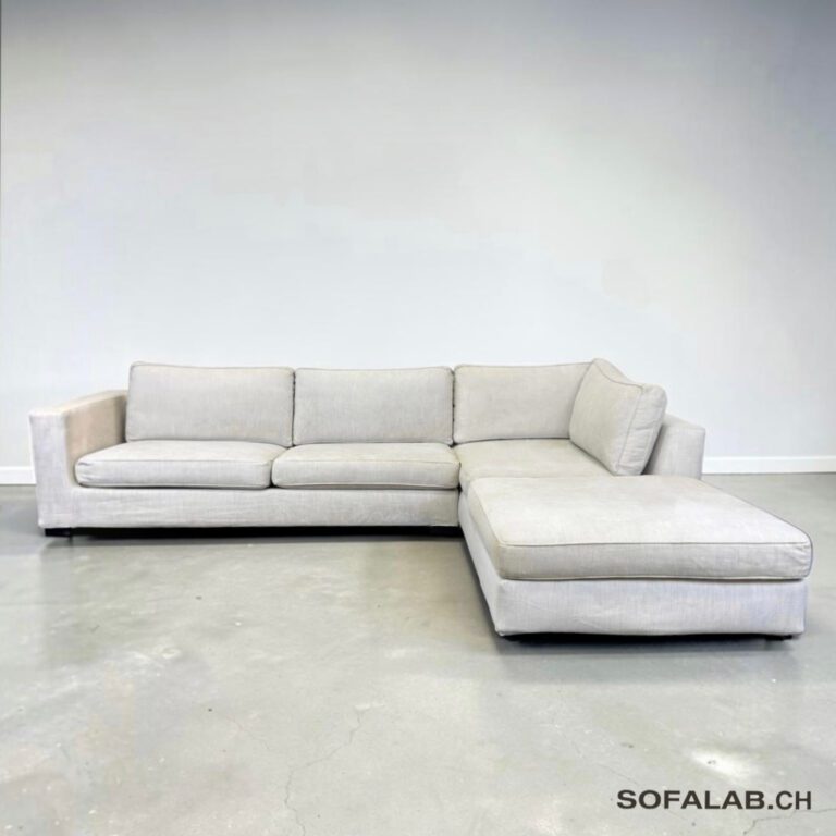 BPA International Corner Sofa Made of fabric, lightbeige Made in Italy – buy Occasion Sofa from SofaLab