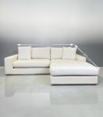 Cremeweißes Ecksofa aus hochwertigem Naturstoff - Image 8