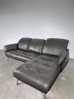 W. Schillig Ecksofa Nappaleder Dunkeloliv - Image 3