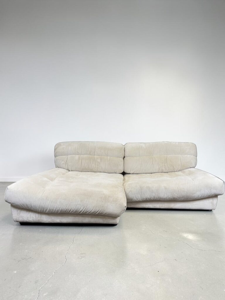 GUTMANN Corner Sofa, cream-beiger fabric Made in Germany – Occasion sofa buy at SofaLab