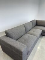 Ecksofa, hellgrauer Stoff gratis lieferung - Image 4