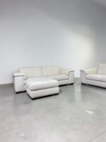 Natuzzi Brivido Sofagarnitur, echtes Nappaleder, Creme - Image 5