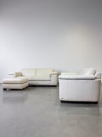 Natuzzi Brivido Sofagarnitur, echtes Nappaleder, Creme - Image 10