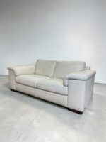 Natuzzi Brivido Sofagarnitur, echtes Nappaleder, Creme - Image 2