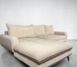 Corner Sofa Beige cream with sleep function and storage space – buy Occasion Sofa from SofaLab
