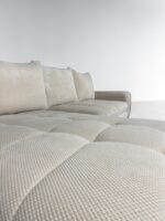 Ecksofa Beige-Creme mit Schlaffunktion und Stauraum - Image 5
