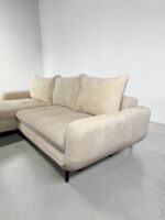 Ecksofa Beige-Creme mit Schlaffunktion und Stauraum - Image 6