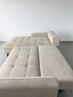 Ecksofa Beige-Creme mit Schlaffunktion und Stauraum - Image 12