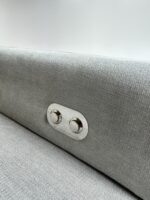 Light grey Corner Sofa made of fabric with electrical sleep function - Image 13