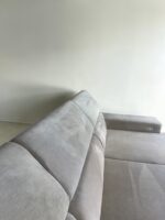 Light grey Corner Sofa made of fabric with electrical sleep function - Image 7