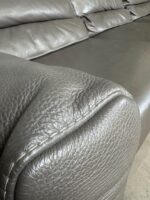 Ecksofa echtes Nubukleder, ein antiker Metallschirm - Image 4