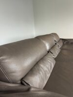 Ecksofa echtes Nubukleder, ein antiker Metallschirm - Image 3