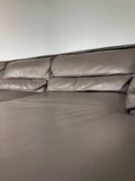 Ecksofa echtes Nubukleder, ein antiker Metallschirm - Image 7