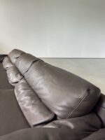 Ecksofa echtes Nubukleder, ein antiker Metallschirm - Image 9