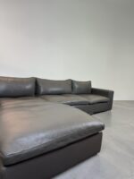 FLY Modulares Ecksofa, Schwarz Nubukleder - Image 3