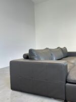 FLY Modulares Ecksofa, Schwarz Nubukleder - Image 4