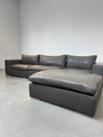 FLY Modulares Ecksofa, Schwarz Nubukleder - Image 2