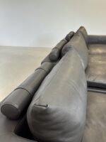 FLY Modulares Ecksofa, Schwarz Nubukleder - Image 12