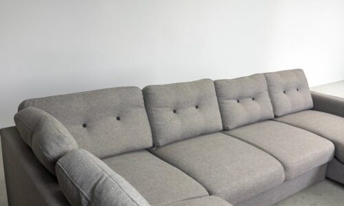U-shaped sofa classic gray with sleep function and storage space – buy Occasion sofa at SofaLab