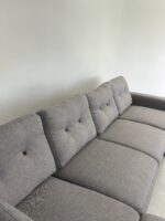 U-förmiges Sofa Klassiker Grau mit Schlaffunktion und Stauraum - Image 4