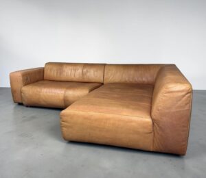 Bullfrog Corner Sofa Cognac Exotic Leather Vintage 1980s – Buy Occasion Sofa at SofaLab
