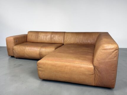 Bullfrog Corner Sofa Cognac Exotic Leather Vintage 1980s – Buy Occasion Sofa at SofaLab