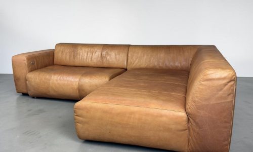 Bullfrog Corner Sofa Cognac Exotic Leather Vintage 1980s – Buy Occasion Sofa at SofaLab