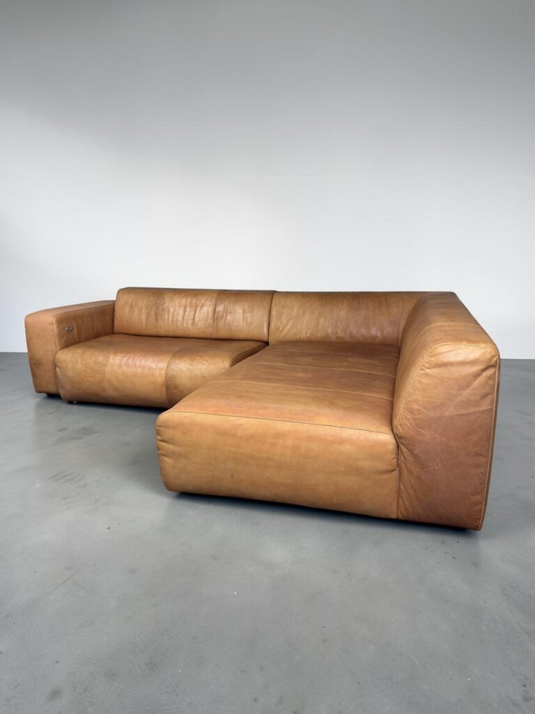 Bullfrog Corner Sofa Cognac Exotic Leather Vintage 1980s – Buy Occasion Sofa at SofaLab